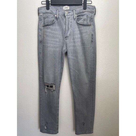 Citizens of Humanity Emerson in Gambit Gray Relaxed Slim Boyfriend Jeans Size 25 - Picture 1 of 13